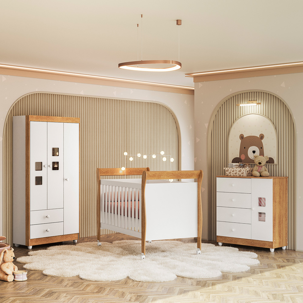 Quarto de bebê e infantil acolhedor de luxo